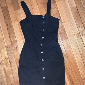 H&M black denim dress